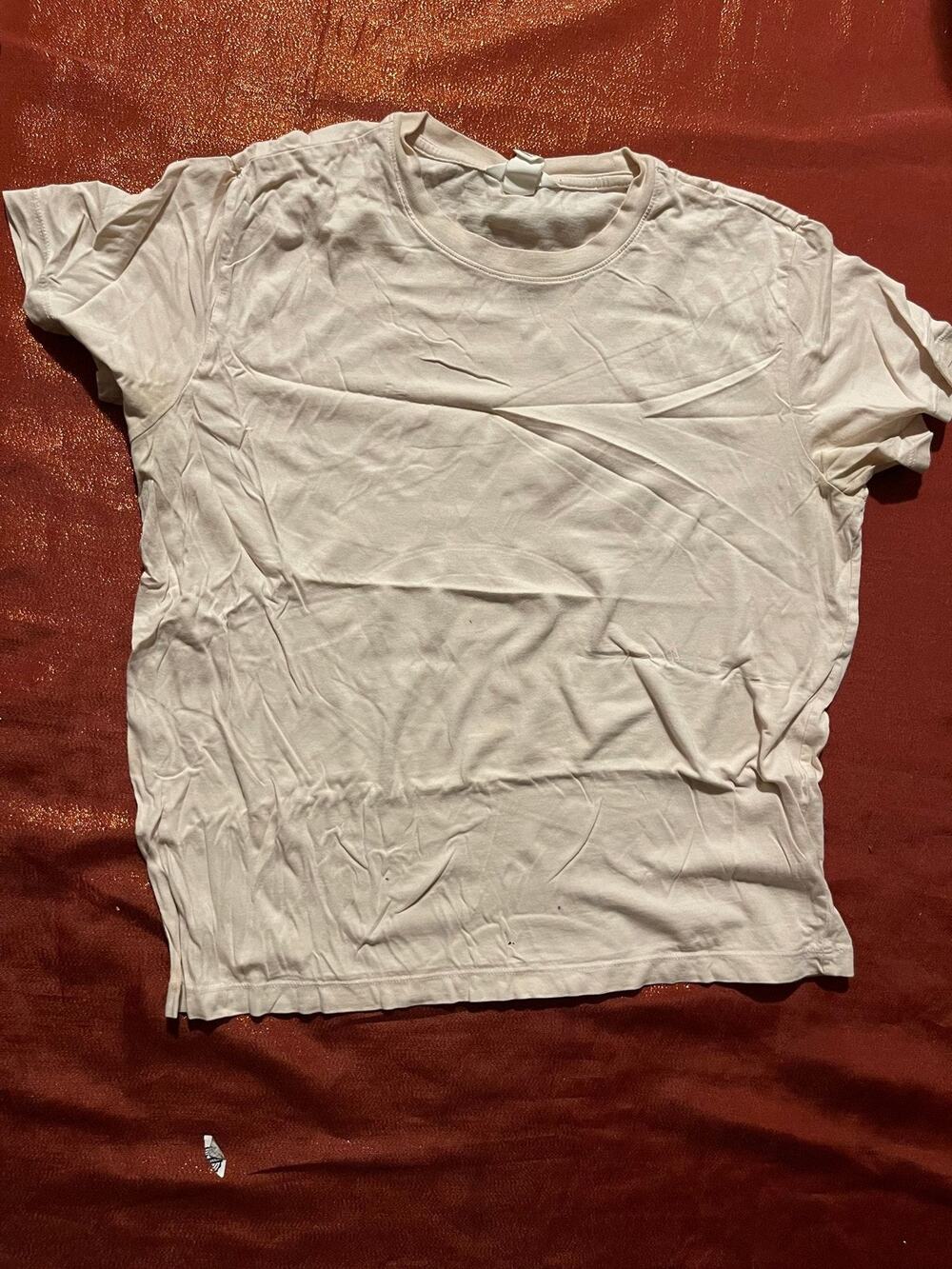 H&M Shirt Womens M Crew Neck Short Sleeve Light Pink Basic Tee Casual Top